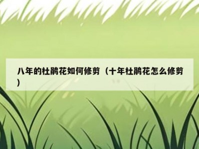 八年的杜鹃花如何修剪（十年杜鹃花怎么修剪）