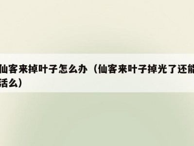 仙客来掉叶子怎么办（仙客来叶子掉光了还能活么）