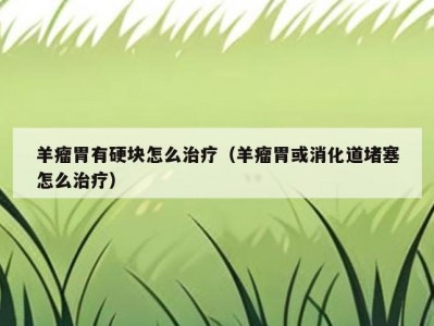 羊瘤胃有硬块怎么治疗（羊瘤胃或消化道堵塞怎么治疗）